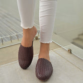 Tana-Womens Handwoven Leather Mules
